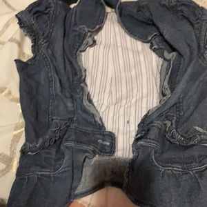 A jean jacket strips inside size M